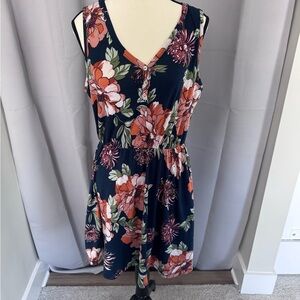 French Grey Pink Sleeveless V-Neck Sundress